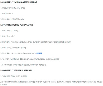 Pembayaran via Bersama